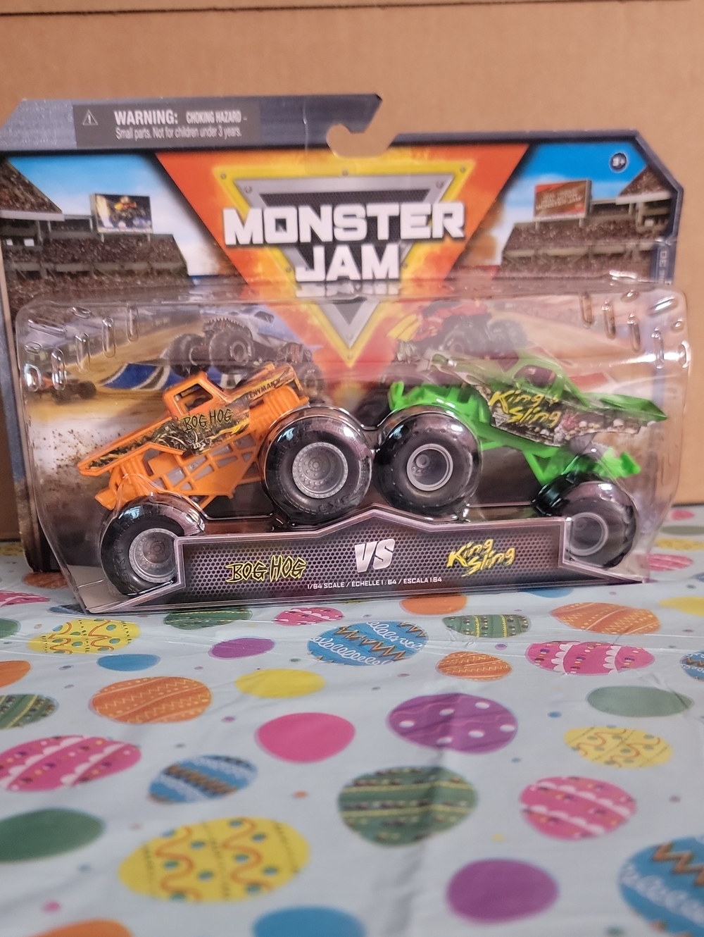 Monster Jam Twin Pack – Bog Hog Orange & King Sling Green